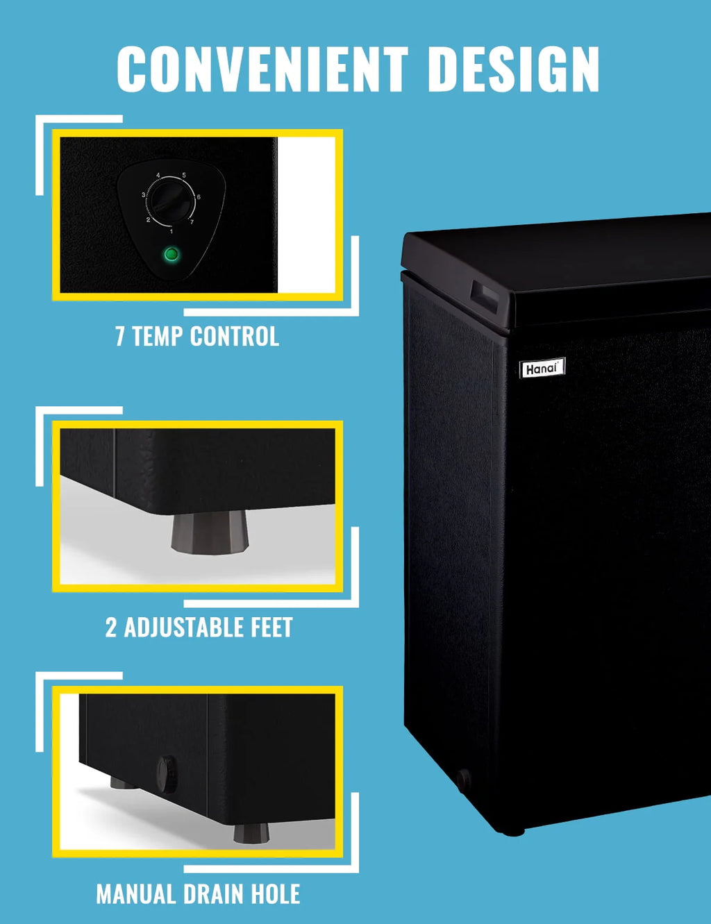 3.5 Cubic Feet White Chest Freezer H291