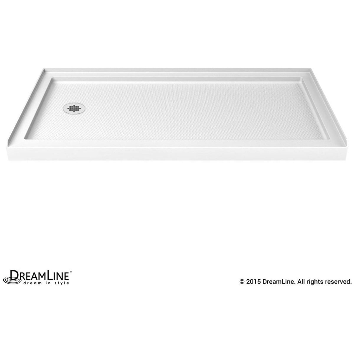 Slimline 34 in. x 60 in. Single Threshold Shower Base P7012