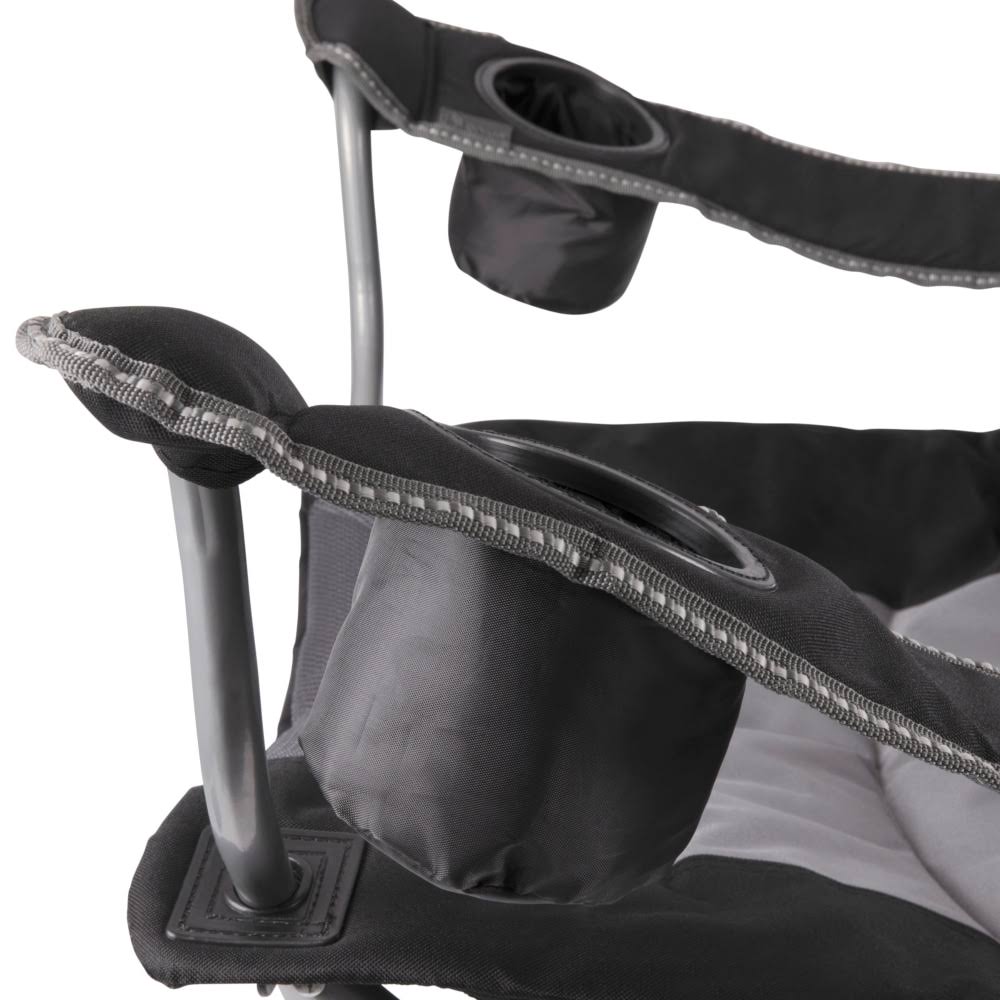 Black Reclining Camp Chair P419