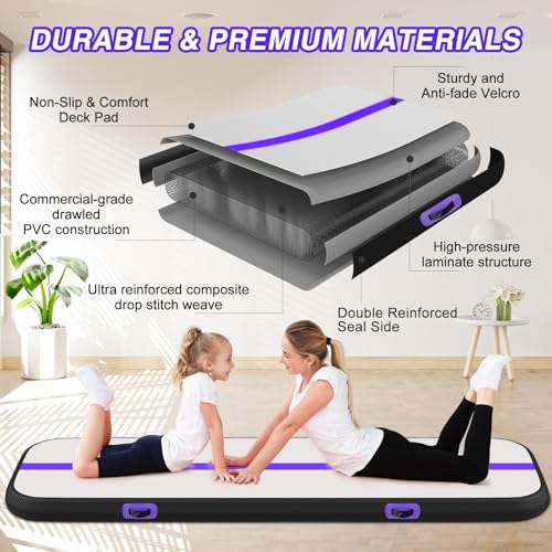 6.6ft Inflatable Tumbling Mat with Electric Pump F212449