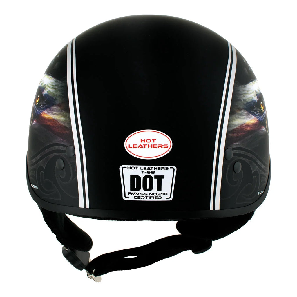 Flat Black Motorcycle DOT Half Helmet C548