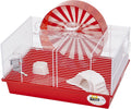 Modular Hamster Cage with 11.75-Inch Exercise Wheel, 19.7L x 13.8W x 9.8H Inches O7022