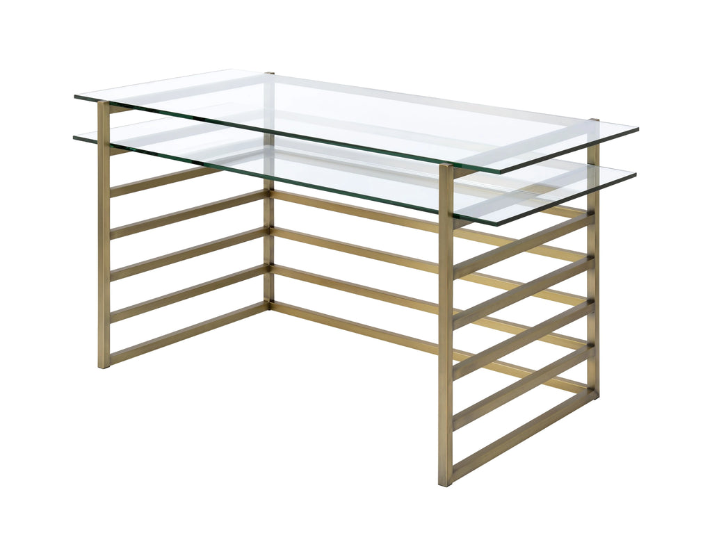 Antique Gold Clear Glass Desk Q666809