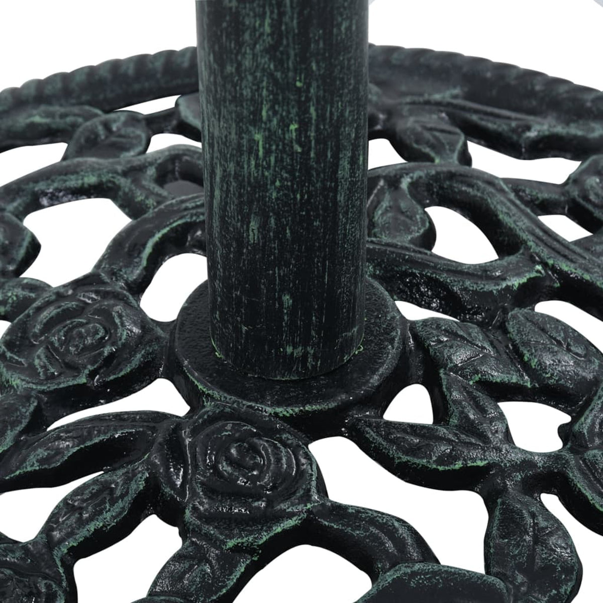 Green Cast Iron Umbrella Base Stand Q3268