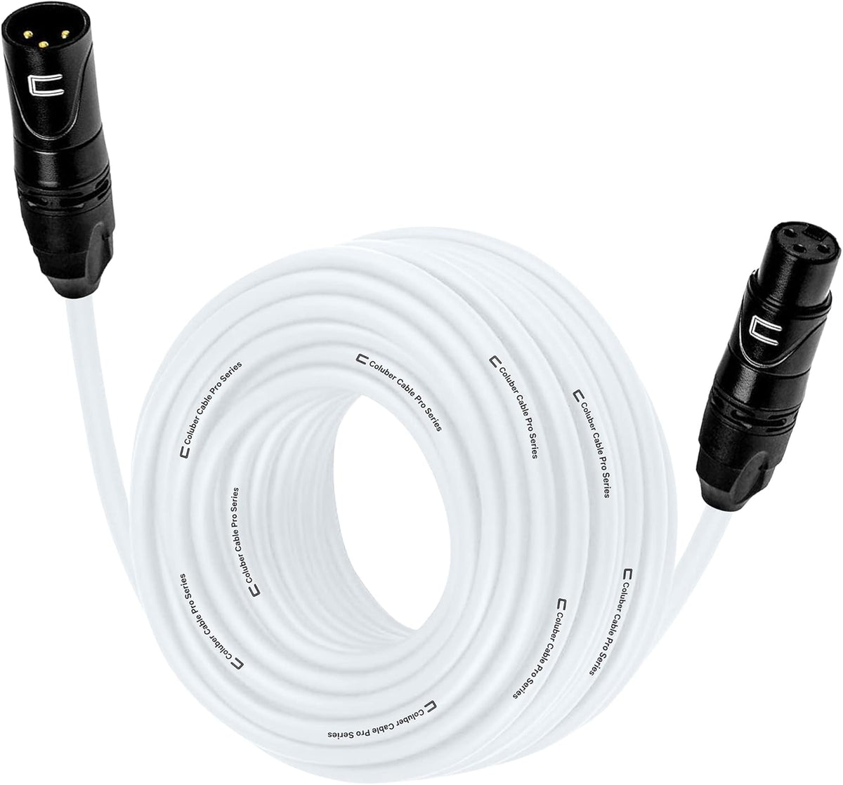 Balanced XLR Cable Male to Female, 10 Feet Black, 3-Pin Microphone Connector N85550