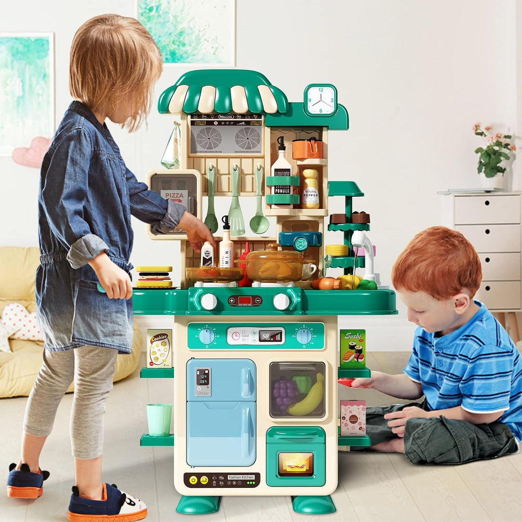 50 Pcs Kitchen Playset with Chef's Uniform, Green Y50166