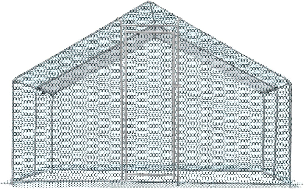 Large Metal Chicken Coop with Waterproof Cover B498892