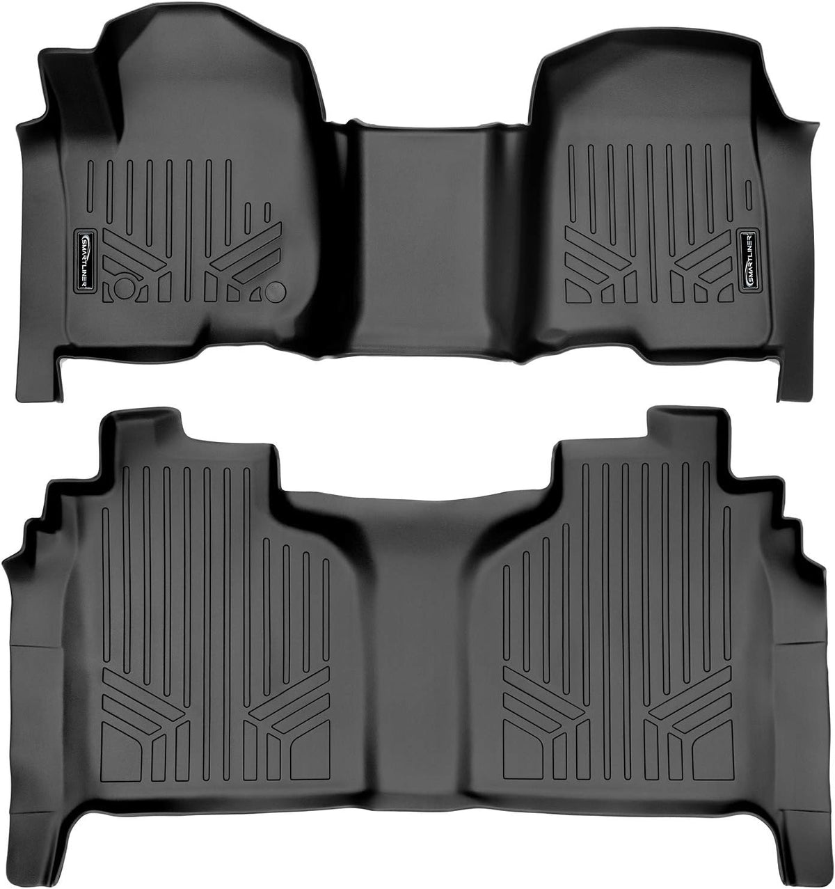2 Row Black Floor Mat Set for Crew Cab with Bench Seat K255888