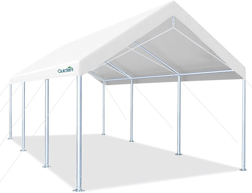 10’x20’ Galvanized Car Canopy Shelter with 4 Reinforced Steel Cables A730
