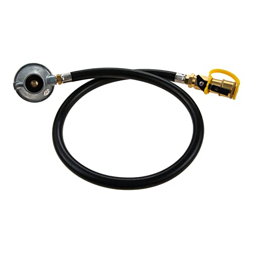 1LB Propane Tank Gas Regulator Valve with 1/4'' Quick Connect Shut Off Valve and 30Inch Propane Hose T179354