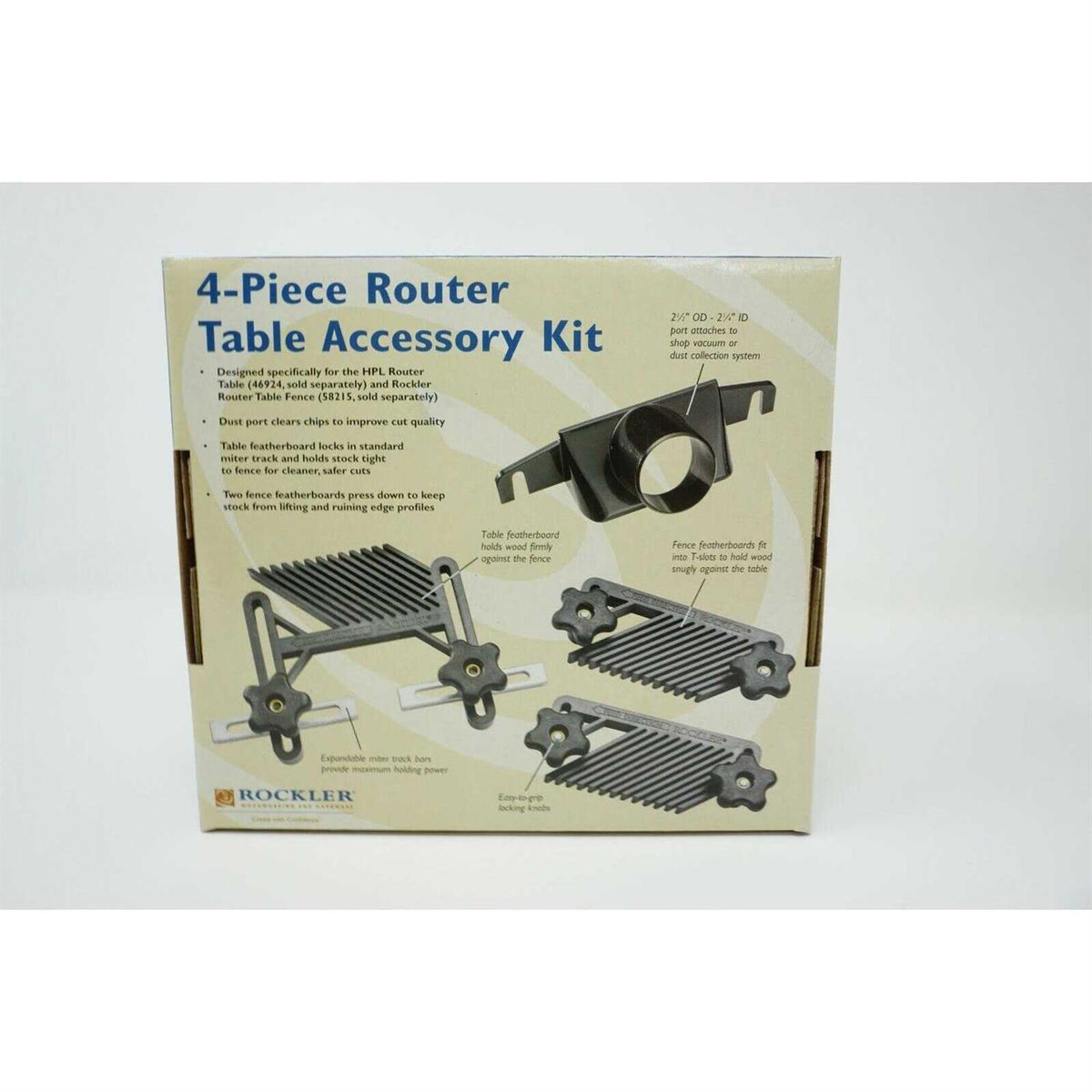 Router Table Accessory Kit Includes Fence Featherboards & Dust Port J326350
