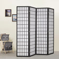 White 4 Panel Wood Room Divider J497202