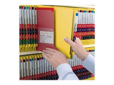 End Tab Classification Folders, Legal Size, 2 Dividers, Yellow, 10/Box Q1985