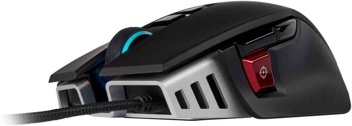 Black Wired Gaming Mouse with Adjustable Weight and Aluminum Frame L611593
