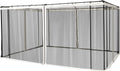 10' x 13' Replacement Mesh Sidewall Netting with Zippers, Black N62569