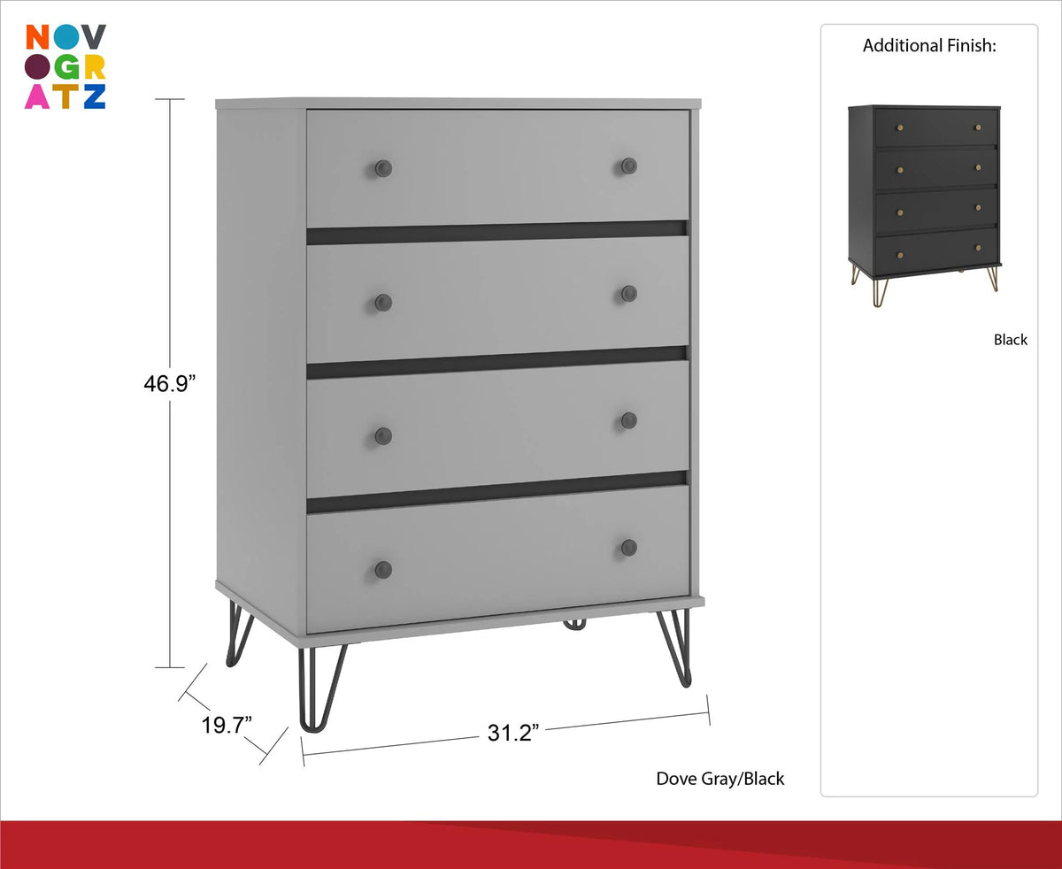 Black 4 Drawer Dresser U329601