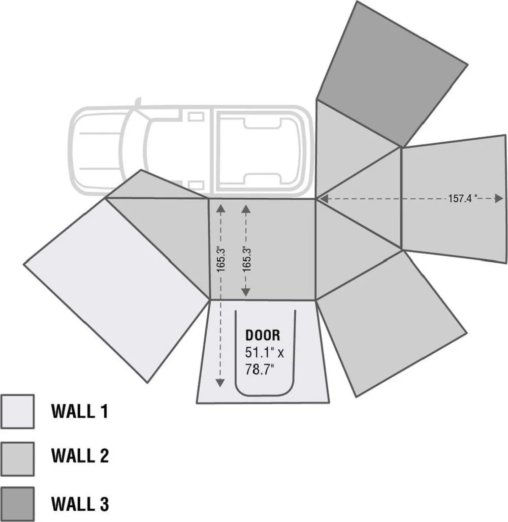 270 Degree Awning Side Wall 1 With Door & Window Driver Side M60732