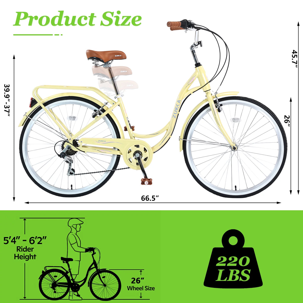 26 inch 7 speed Blue Beach Cruiser Bike R2658