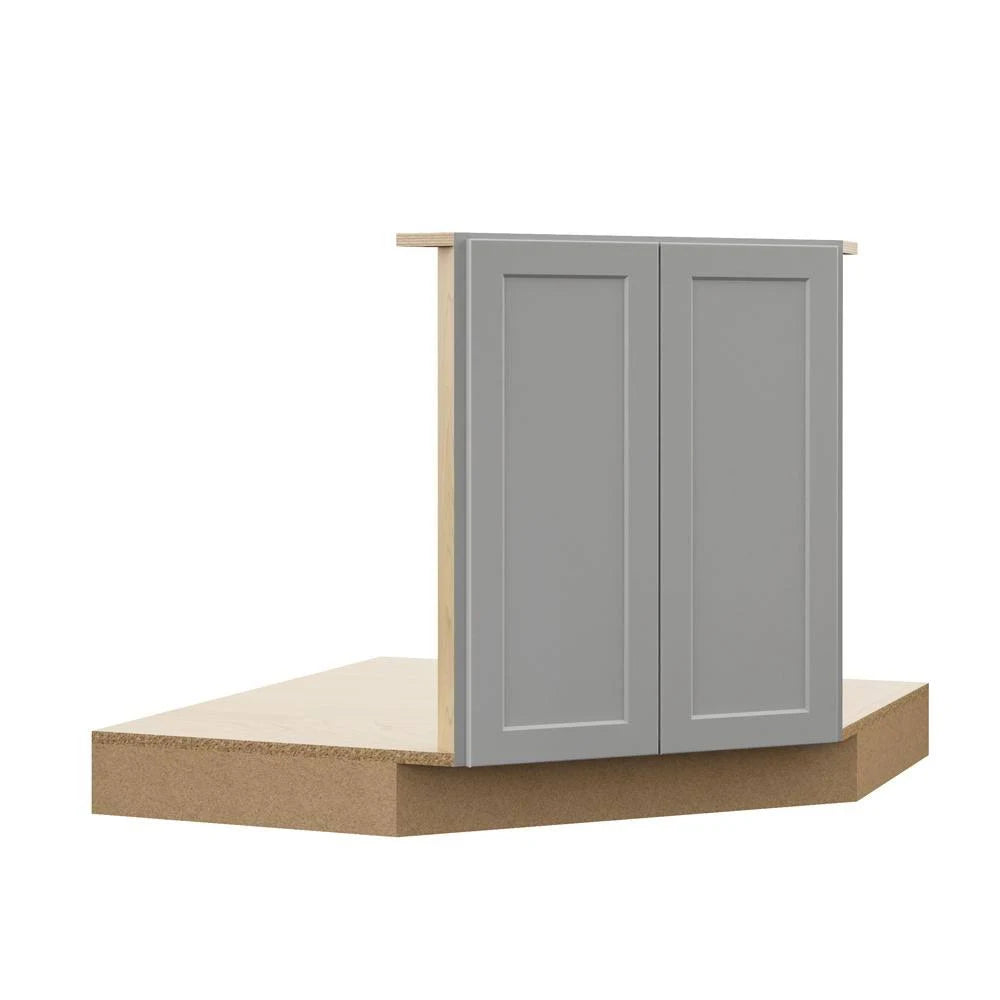 Corner Sink Base Kitchen Cabinet in Heron Gray K95053