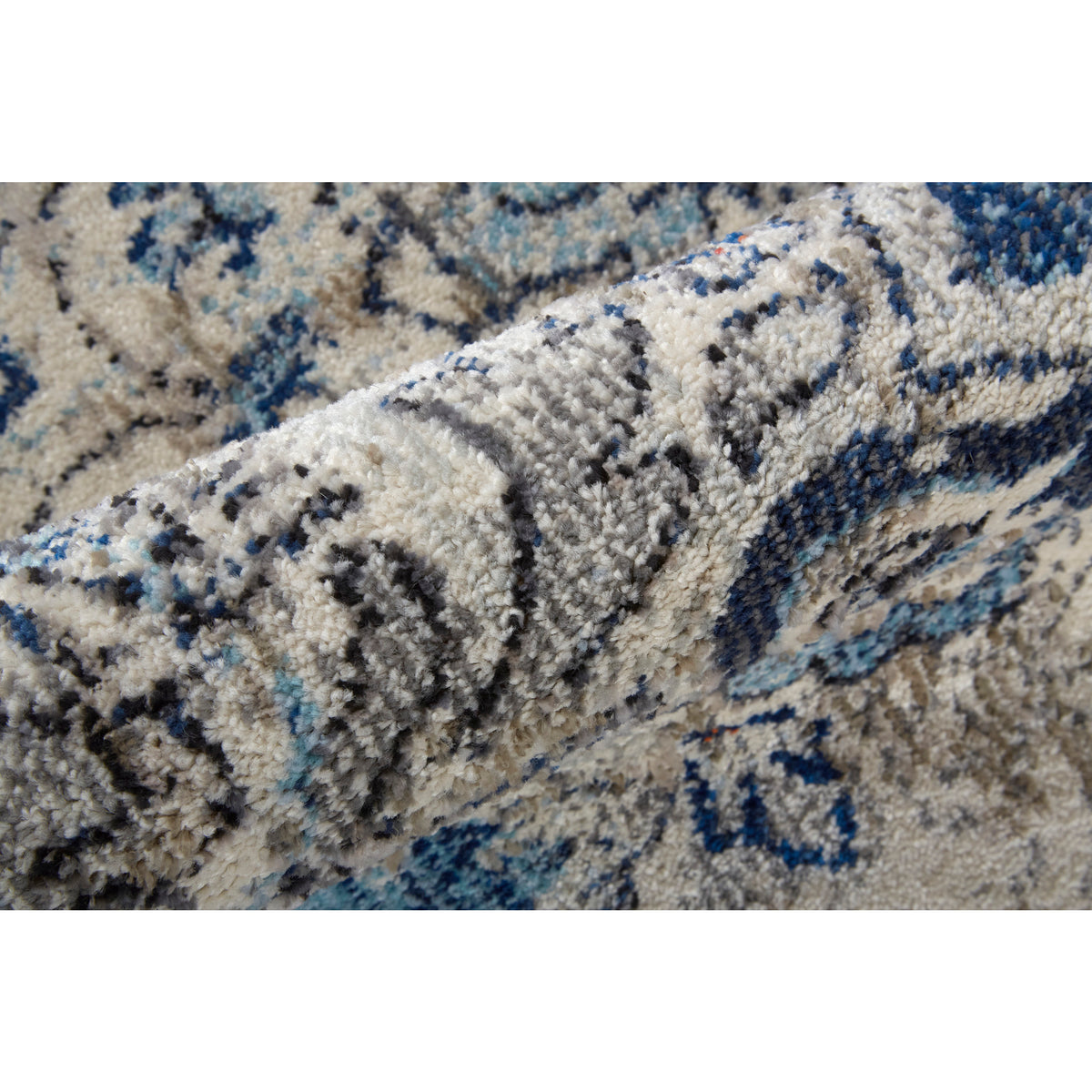 Blue/Ivory/Red Area Rug N814