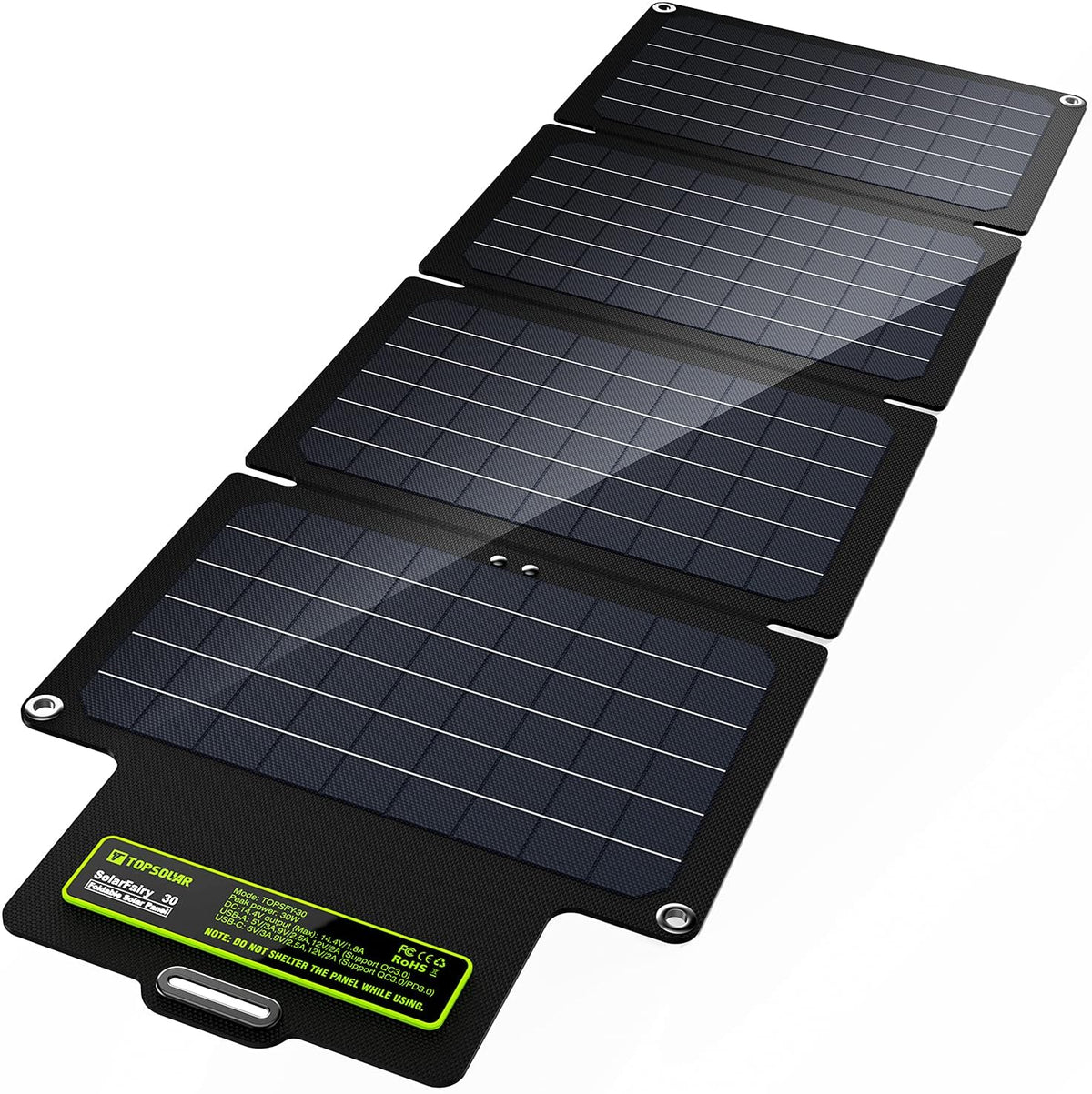 30W Foldable Solar Panel Battery Charger Kit X3464