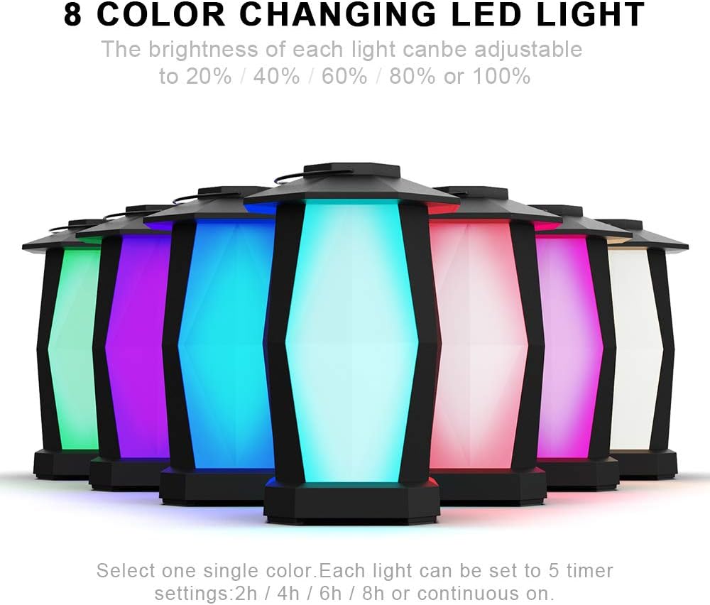 2 Pack 25W Wireless Outdoor Bluetooth Speakers with RGB LED Lights Y227326