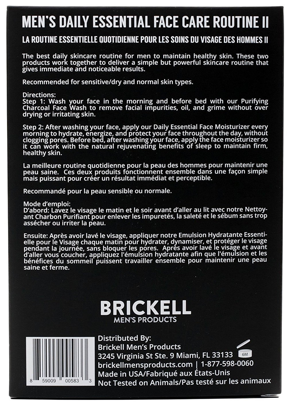 Charcoal Face Wash and Face Moisturizer Skin Care Set, Pack of 2 A46703
