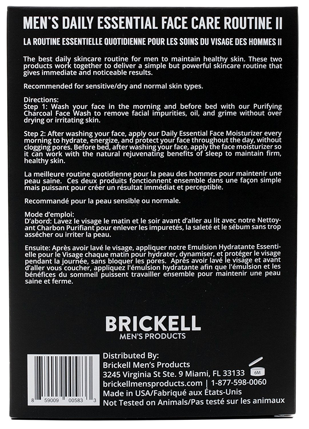 Charcoal Face Wash and Face Moisturizer Skin Care Set, Pack of 2 A46703