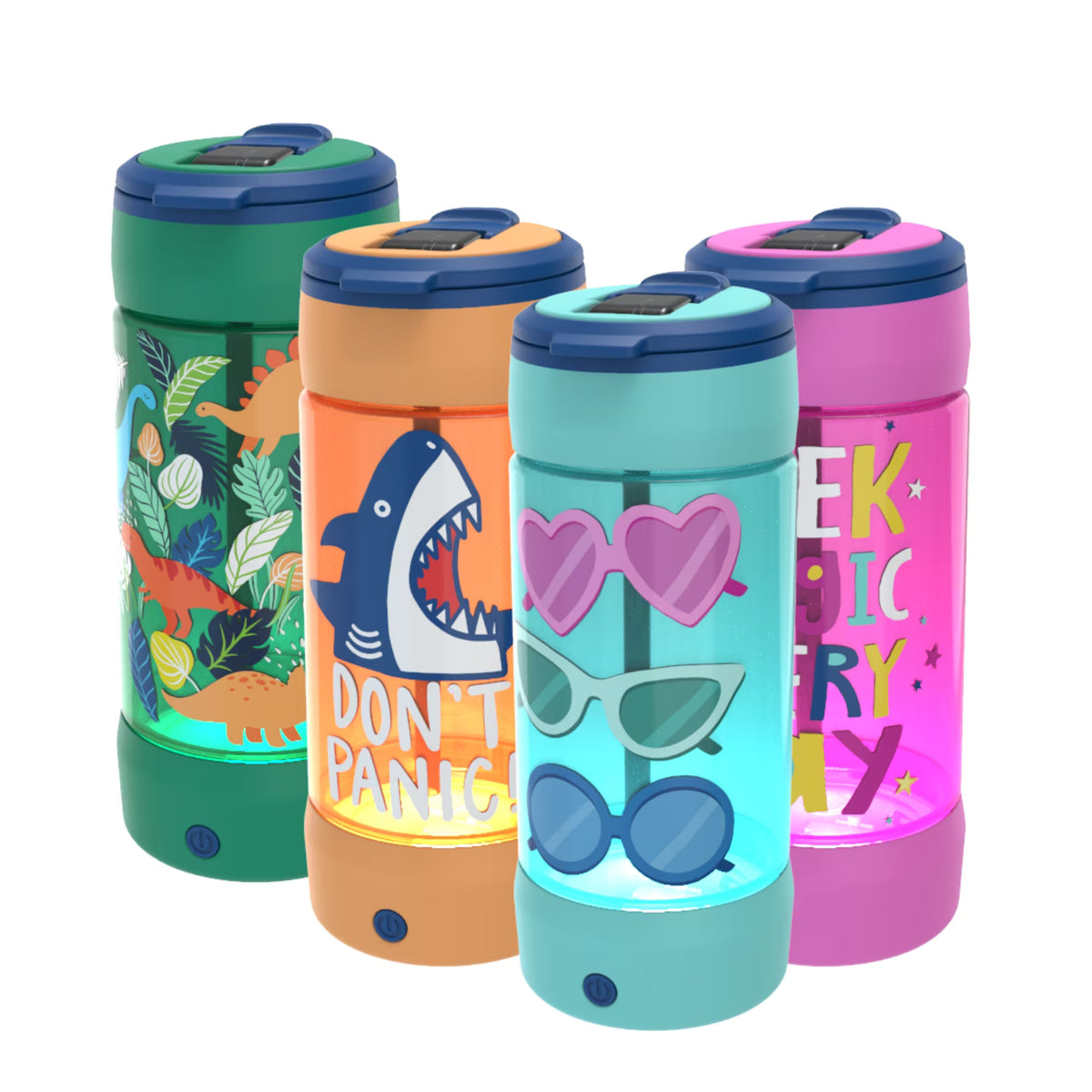 4-Pack 16 oz Pop Lights Water Bottles D29985
