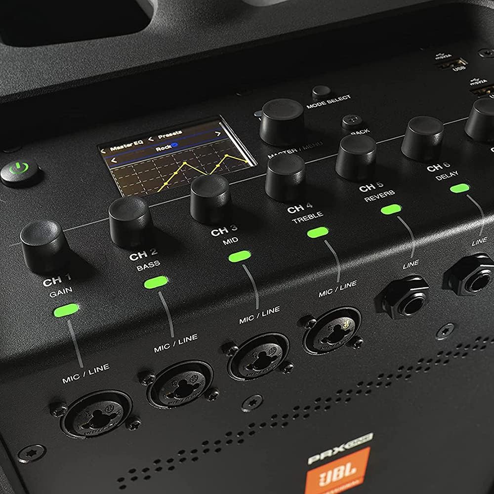 Powered Loudspeaker Line Array with 7-Channel Mixer and Built-in Effects (Pair) O12087