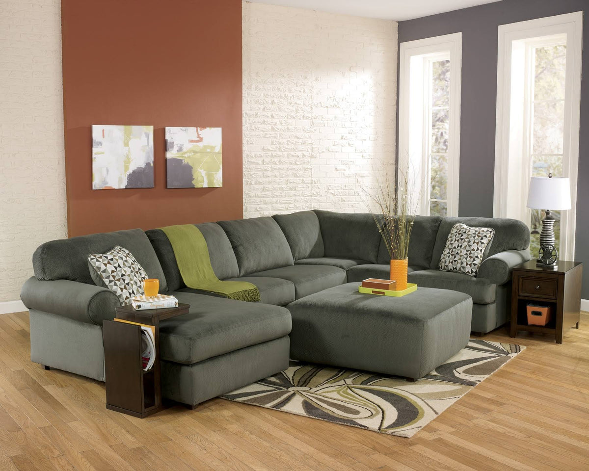 Oversized Pewter Accent Ottoman D32691