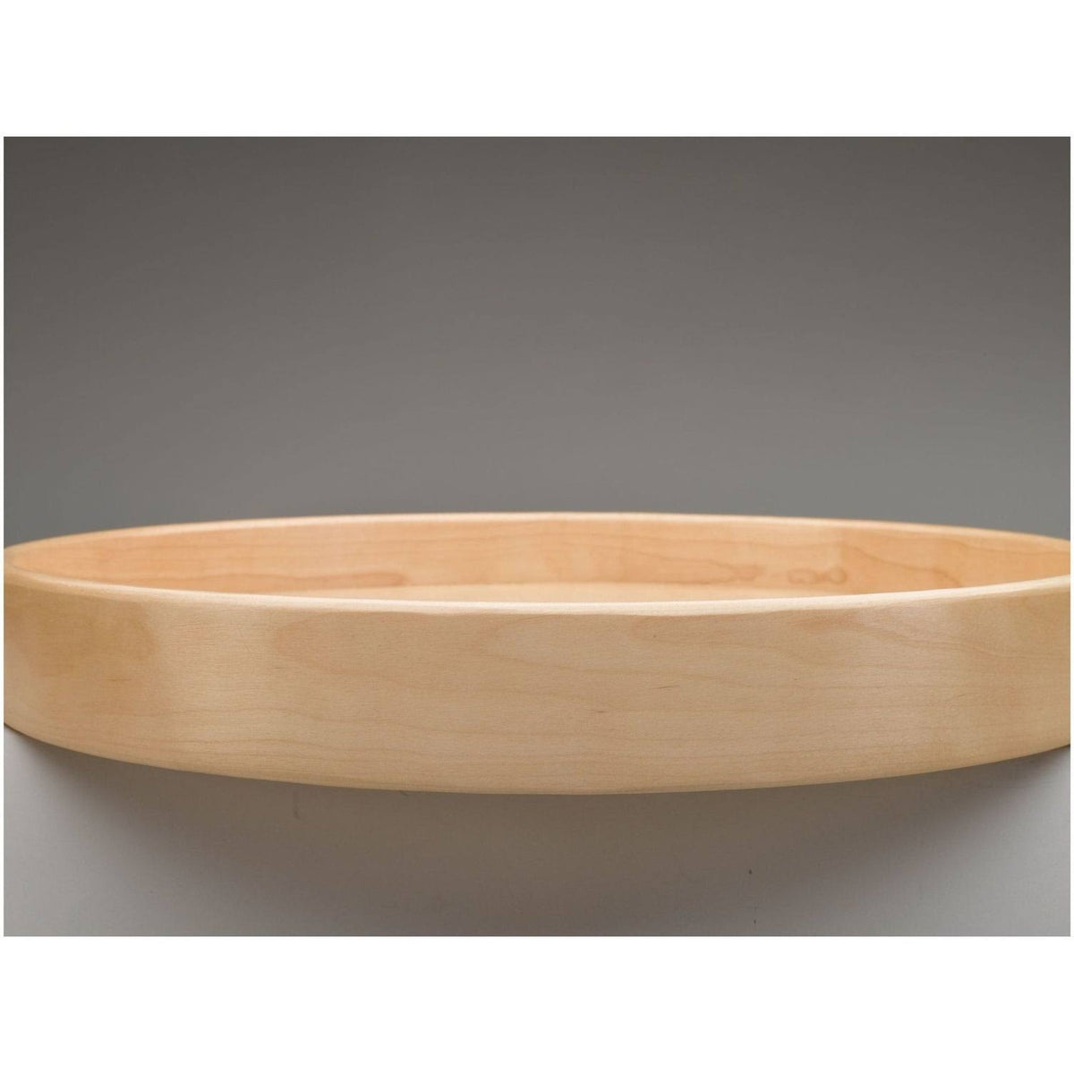 32x22 Natural Wood D-Shape Lazy Susan 2-Shelf P341