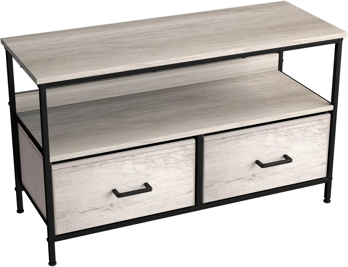 Rustic Beige TV Stand Dresser with 2 Drawers L2049