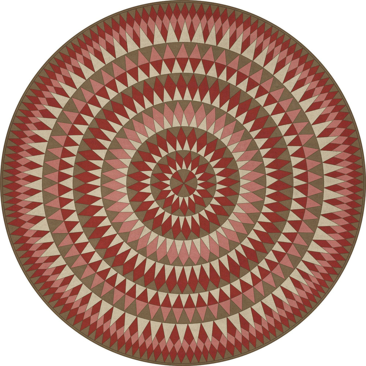 Vintage Vinyl Round Folk Art Bulls Eye G3876