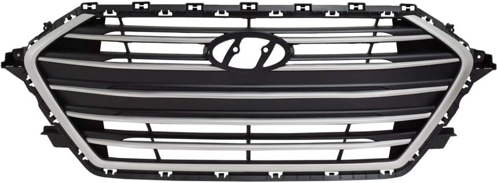 Silver Shell Black Insert Grille Assembly S48227