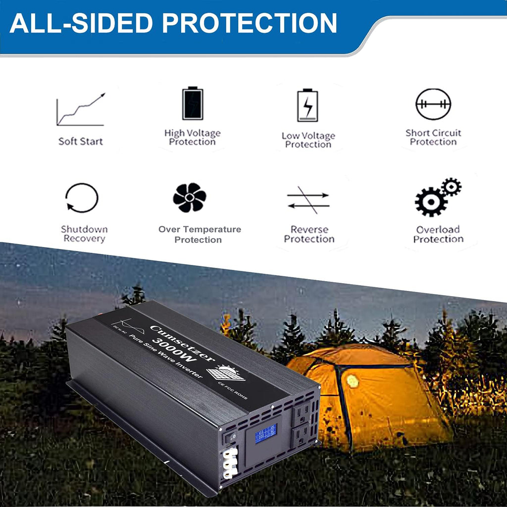 3000w 24v Pure Sine Wave Power Inverter with Dual US Outlet J86502
