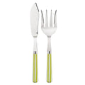 White Stripe Lime Fish Serving Set E191