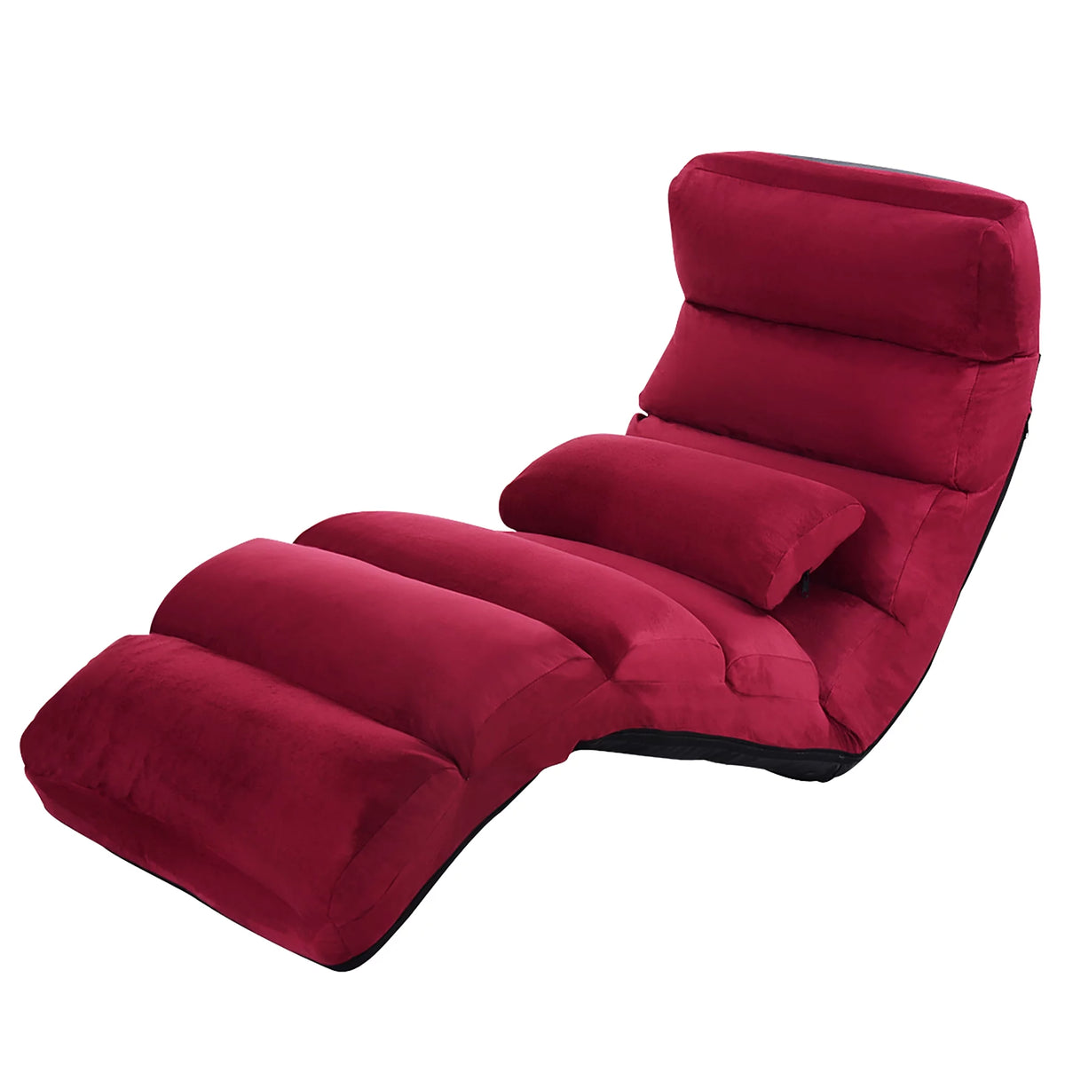 Folding Sofa Chair with Pillow Burgundy Z401534