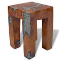 Teak Wood and Resin Stool Z1689