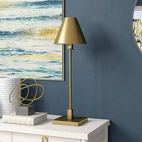 28" Tall Table Lamp with Metal Shade in Black G76756