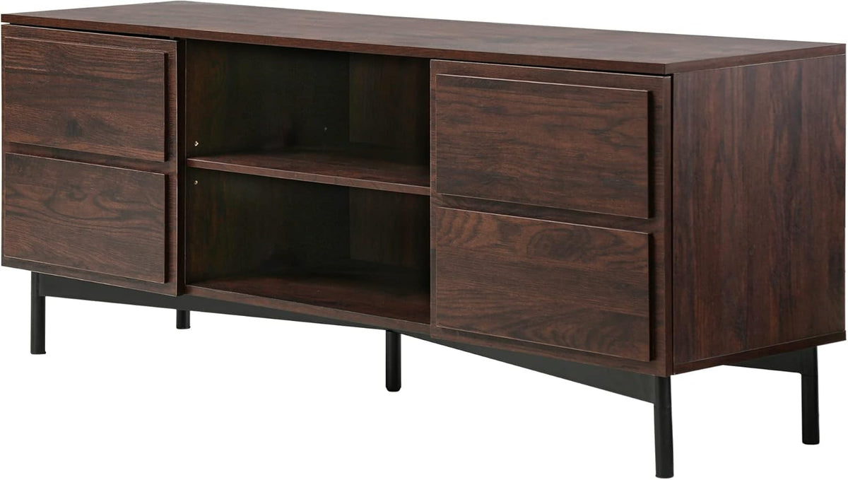 Rustic Walnut Wood TV Stand W337