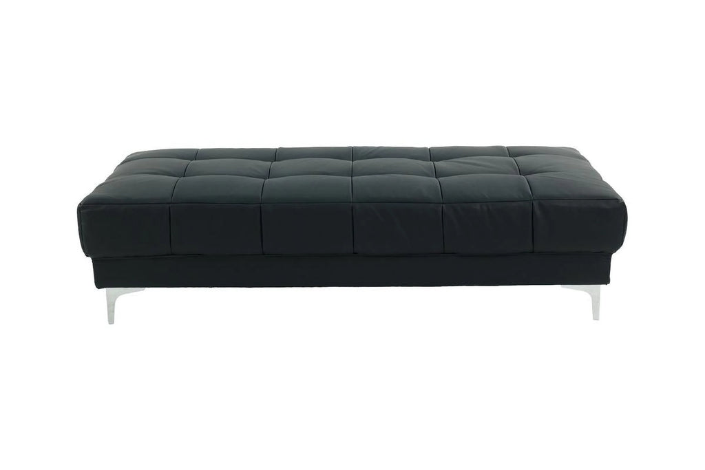 Black Bonded Leather Extra Large Ottoman A36837