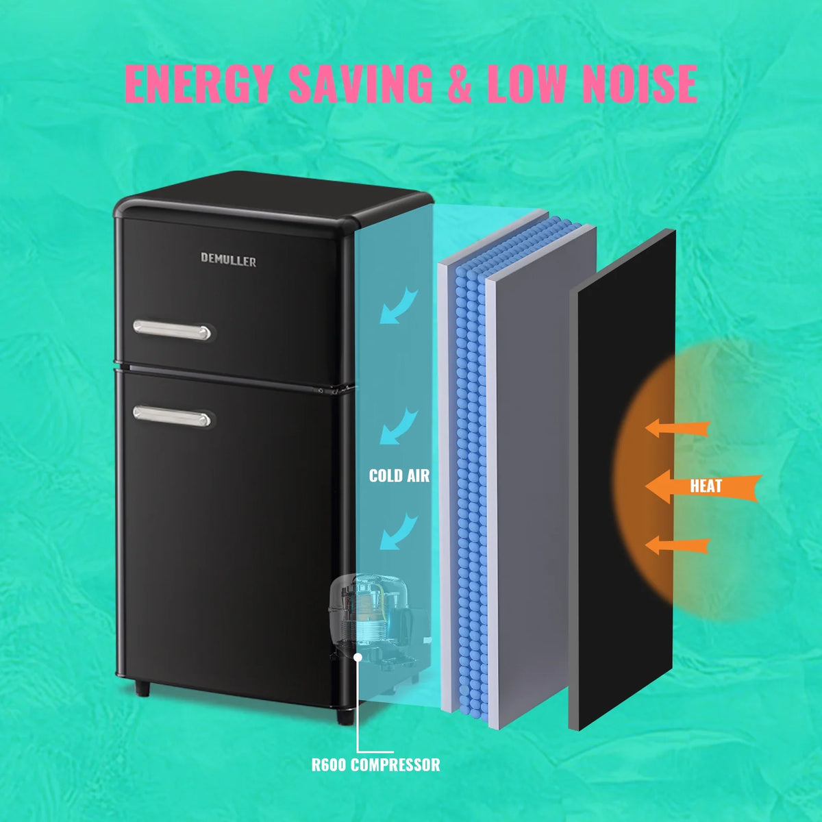 3.5 Cu. ft Double Door Mini Fridge W761499