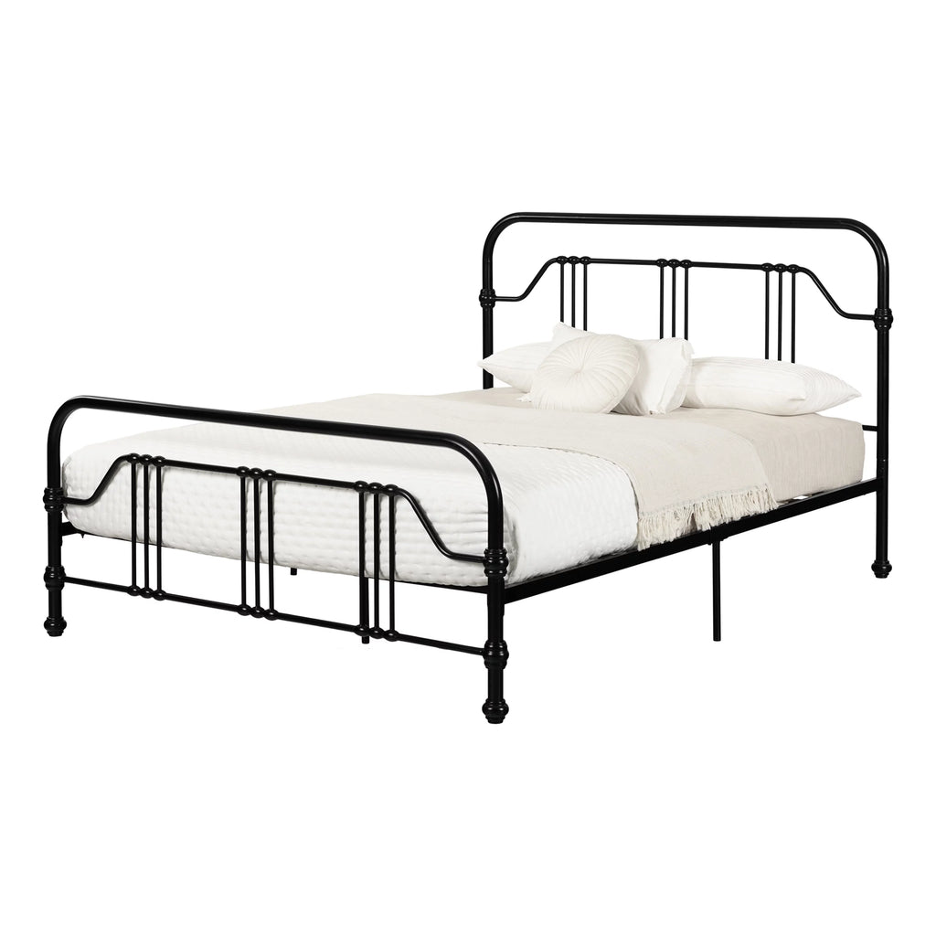 Queen Metal Platform Bed Black C22180