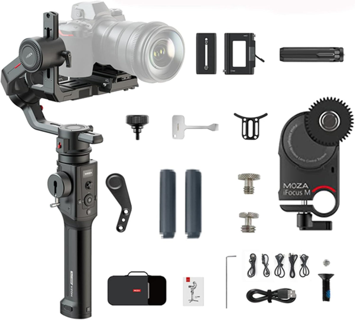 Camera Stabilizer Handheld Gimbal 3-axis with 3200mAh Battery 4.2Kg Load Capacity M38619