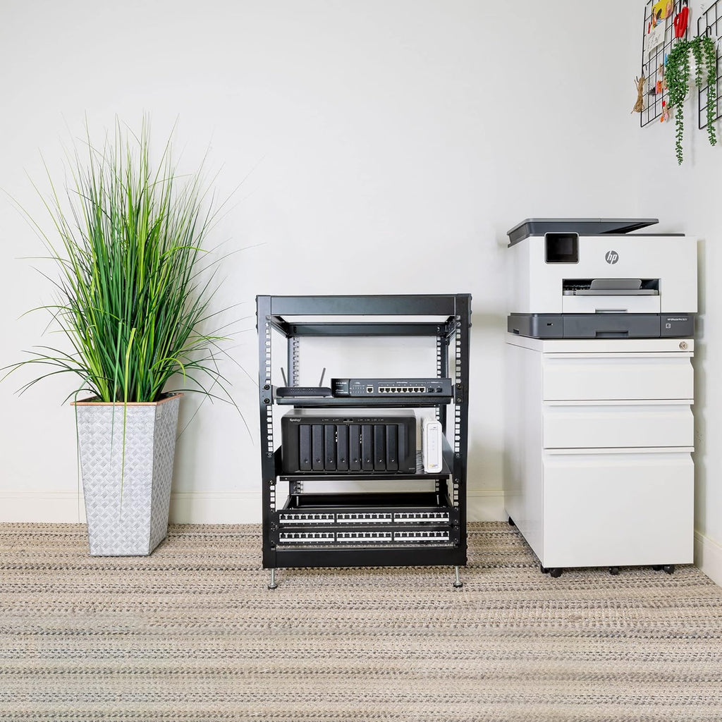 15U Server Rack with 2 Shelves Included J972764