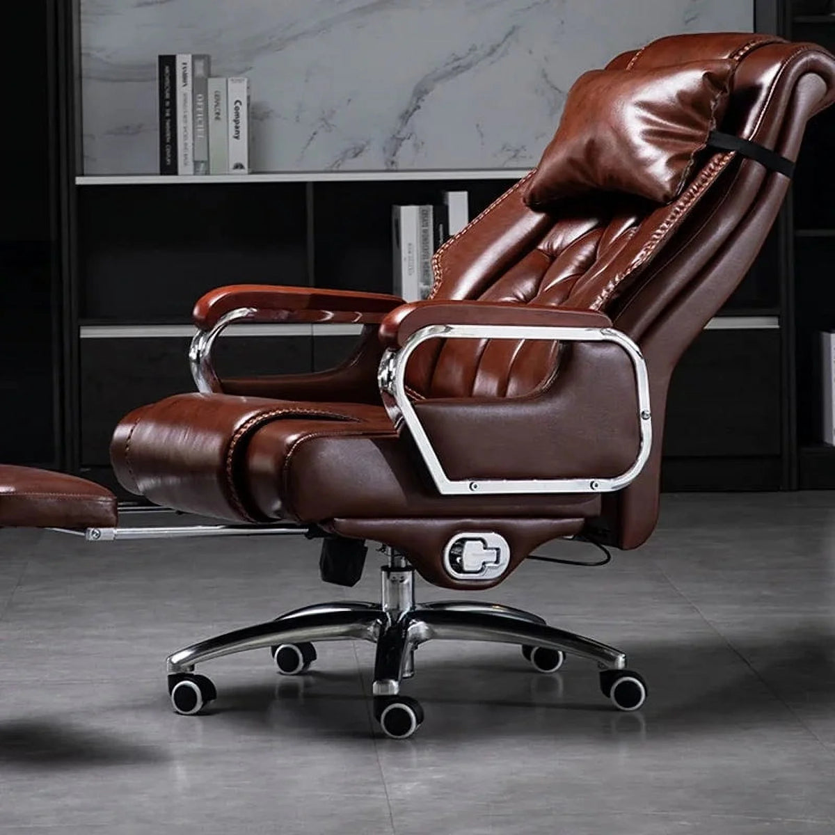 Leather Swivel Recliner Office Chair M965474
