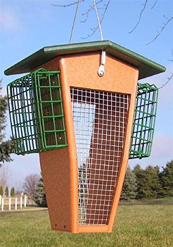 Poly Split Peanut Bird Feeder with Suet Cages L916763