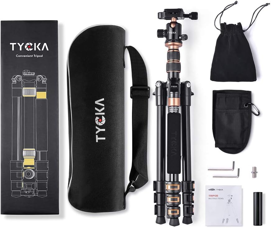 Lightweight Aluminum 56” Camera Tripod with 360 Degree Ball Head L115