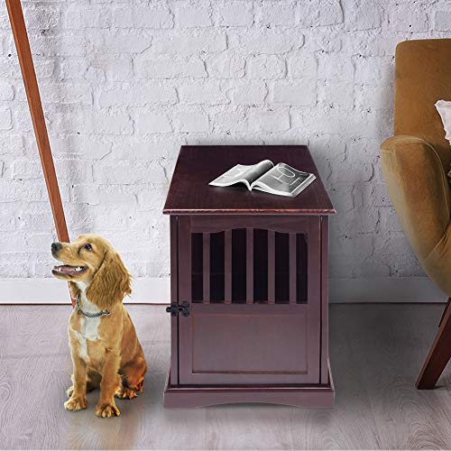 Wooden Medium Pet Crate End Table S720932